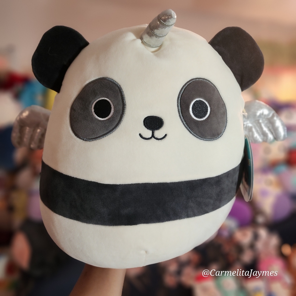 KAYCE 🐼 Pandacorn with Silver Wings Original Squishmallow by Kelly Toy ☆》NWT 《☆